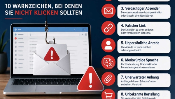 Phishing-Mail erkannt? 10 Warnzeichen, bei denen Sie nicht klicken sollten